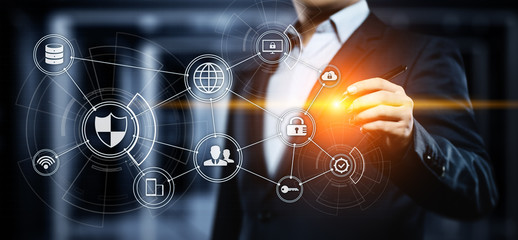 Wall Mural - data protection cyber security privacy business internet technology concept