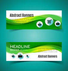 Wall Mural - Set of abstract  horizontal banners