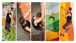 © Africa Studio - Collage with people in climbing gym
