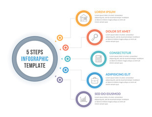 Infographic Template with Five Steps