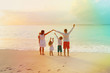 © nadezhda1906 - happy family with kids play, have fun at sunset, parenting