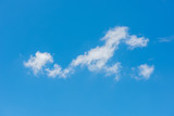 Fototapeta Niebo - Beautiful cirrus clouds against the blue sky