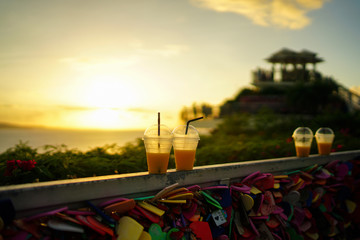 Guam Two Lovers Point and Mango juice.