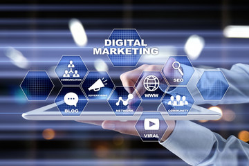 DIgital marketing technology concept. Internet. Online. Search Engine Optimisation. SEO. SMM. Advertising.