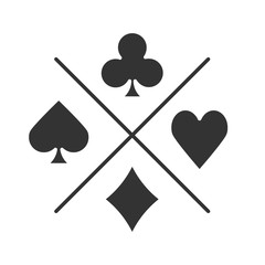 Poster - Suits of playing cards glyph icon