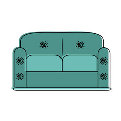 Wall Mural - Sofa furniture isolated icon vector illustration graphic design