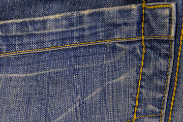 Wall Mural - Jeans texture background. Part of the blue jeans