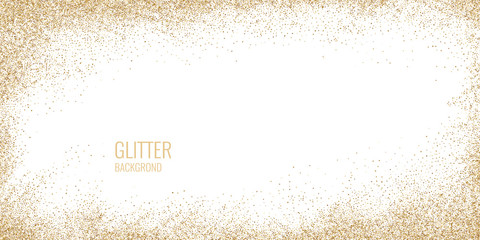 Bright poster with an explosion or a cloud of glittery particles on a white background.