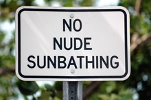 No Nude Sunbathing Sign Free Stock Photo - Public Domain Pictures