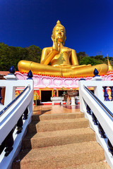 Wall Mural - Wat Khao Rang temple at sunny morning. Phuket. Thailand