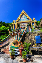 Wall Mural - Wat Khao Rang temple at sunny morning. Phuket. Thailand