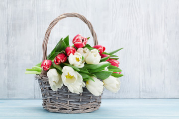 Colorful tulips bouquet