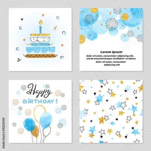 Happy Birthday cards set in...