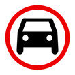 znak zakazu dla samochodów