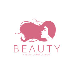 Wall Mural - Beauty logo. An elegant logo for beauty, fashion and hairstyle related business.