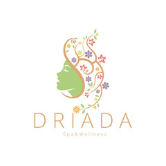 Wall Mural - Driada logo. An elegant logo for beauty, fashion and hairstyle related business.