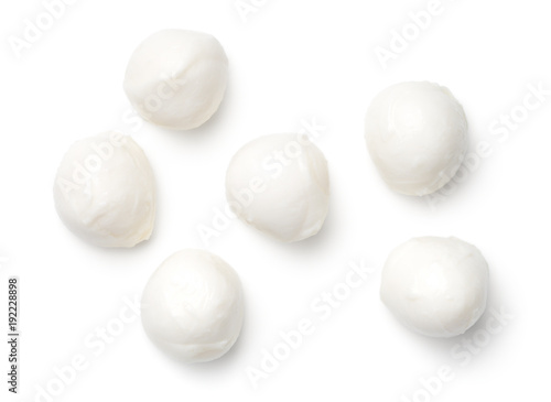 Fotografía Mozzarella Isolated on White Background