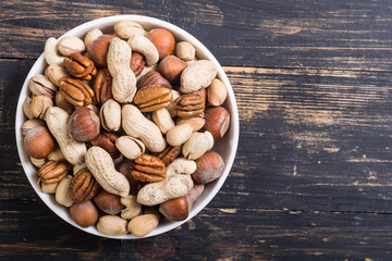 Wall Mural - Mix of nuts in plate