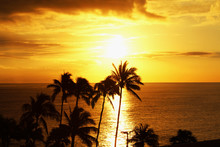 Beautiful Sunset In Reunion Island
