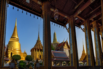 Framing at Wat  Phra Kaew, Temple of the Emerald Buddha,Bangkok Thailand