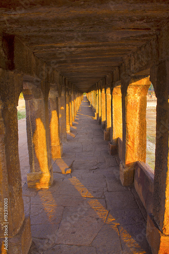 pillar along walkway to banashankari temple badami buy this stock