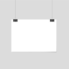 Wall Mural - hanging poster. vector illustration