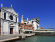 Venice historic city center, Veneto rigion, Italy - Santa Maria della Visitazione church and St. Mary of the Rosary church - by the Fondamenta Zattere Ai Gesuati