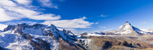 Switzerland, Valais, Zermatt, Breithorn, Matterhorn, Panorama