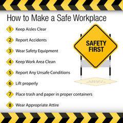 Wall Mural - How to Make a Safe Workplace Sign