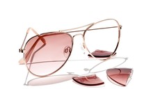 Sunglasses Frame With Cracked Pink Lenses