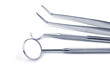 Dental tools on a white