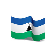 Lesotho flag, vector illustration