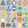 icon set about Marketing. with user, money and money bag