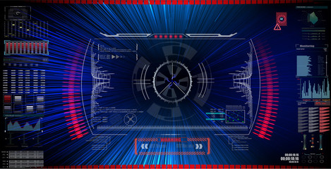 Aufkleber - Sci fi futuristic interface viewfinder. HUD user interface.