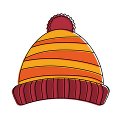 Canvas Print - Beanie winter hat icon vector illustration graphic design