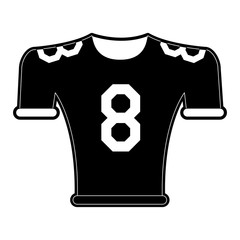 Sticker - American football shirt icon vector illustration graphic design