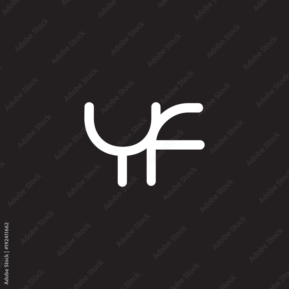 initial letter rounded logo modern white Stock Vector | Adobe Stock