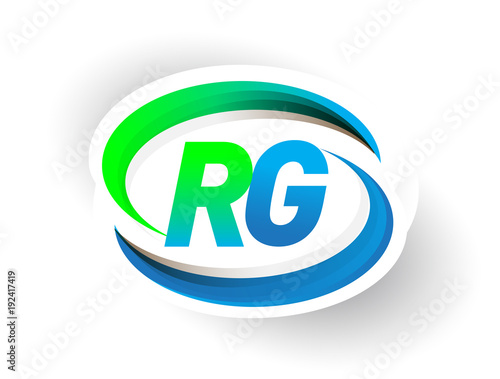 Initial Letter Rg Logotype Company Name Colored Blue And Green Swoosh Design Modern Logo Concept Vector Logo For Business And Company Identity Buy This Stock Vector And Explore Similar Vectors At
