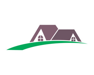 Canvas Print - roof house housing home residence residential real estate image vector icon