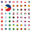 Phillipines round flag icon. Round World Flags Vector illustration Icons Set.