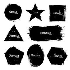 Wall Mural - set of geometry shapes . grunge style . vector