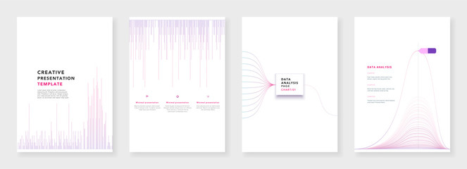 Wall Mural - minimal brochure templates. infographic elements on white background. technology sci-fi concept, abs