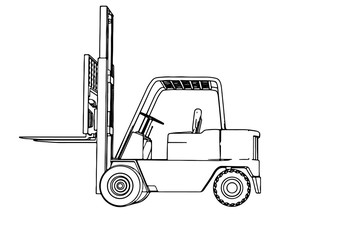 Wall Mural - sketch of the loader vector.