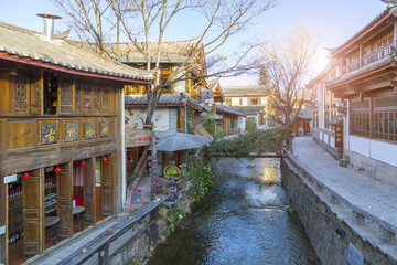 Wall Mural - Ancient city of Lijiang in Yunnan