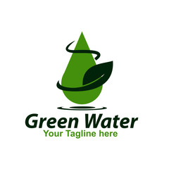 Sticker - green water logo