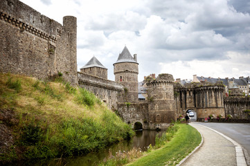 Wall Mural - Fougeres, Brittany, France -  The medieval castle and town of Fougeres, Brittany, France,