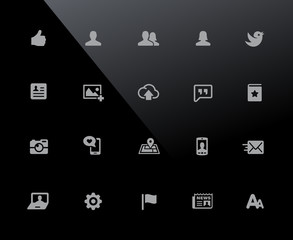 Wall Mural - social web icons // 32px series - vector icons adjusted to work in a 32 pixel grid.