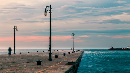 Wall Mural - Windy day in the city of Trieste