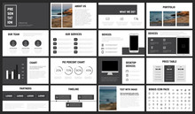Modern Minimalist Black And White Presentation Template. You Can Use It Presentation, Flyer And Leaflet, Corporate Report, Marketing, Pitch, Annual Report, Catalog.
