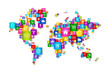 © daboost - World Map Flying Desktop Icons collection